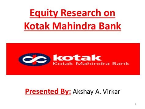 kotak mahindra bank research report